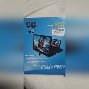 9D Model J-02 Enlarged Screen Mobile Phone Accessory - Black